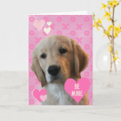 Be Mine Golden Love Valentine's Dayカード カード (黄色い花)