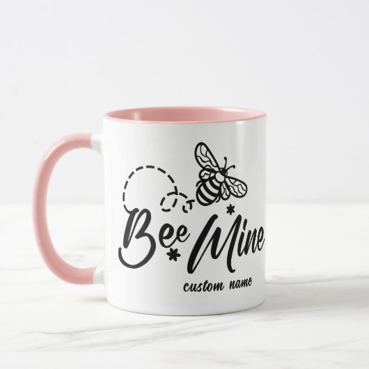 Be Mine Happy Valentines Day Mug - Romantic マグカップ (左)