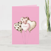 Be Mine Heart Balloons Love Valentine's Day カード (正面)