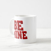 Be Mine Heart Love Coffee Cup Valentine's Day mug コーヒーマグカップ (正面左)