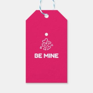 Be Mine Hot Pink Hearts Valentine's Day Gift Tag  ギフトタグ