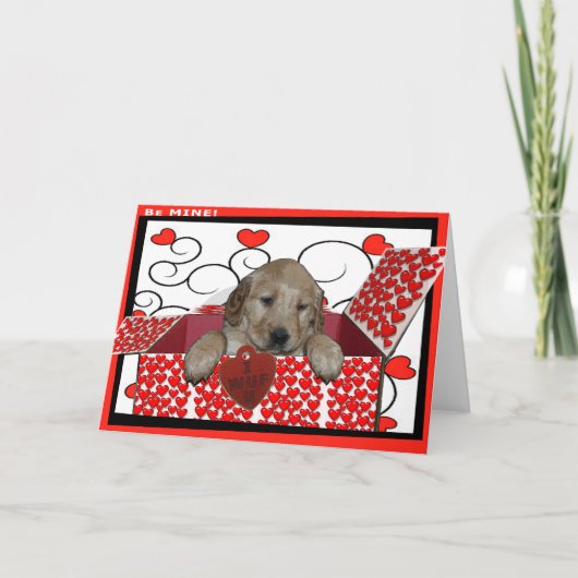 BE MINE - I WUF YOU - I LOVE YOU - PUPPY VALENTINE シーズンカード (正面)