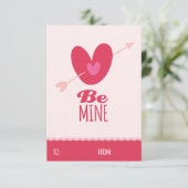 Be Mine Love Classroom School Kids Valentine's Day 招待状 (スタンド正面)