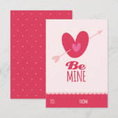 Be Mine Love Classroom School Kids Valentine's Day 招待状 (正面/裏面)