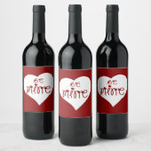 Be Mine Love Hearts Valentine's Day ワインラベル (ボトル)