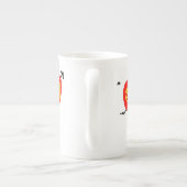 Be Mine Love You 2赤いハートValentine ボーンチャイナマグカップ (裏面)