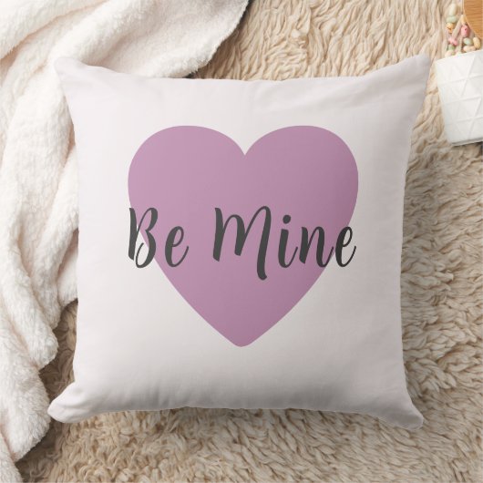 Be Mine Mauve Pink Heart Valentine's Day  クッション (ブランケット)