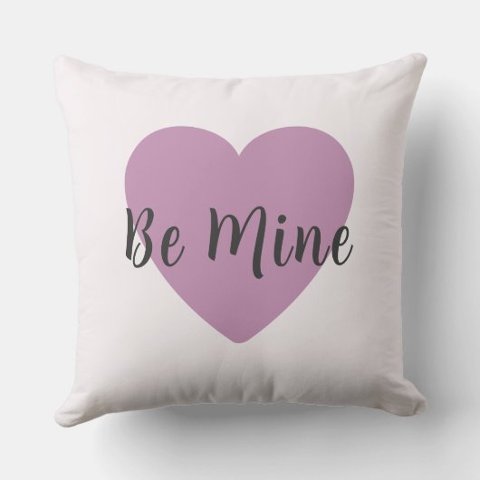 Be Mine Mauve Pink Heart Valentine's Day  クッション (裏面)