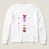 Be Mine Minimal Heart Stack Valentine T-Shirt (デザイン正面)