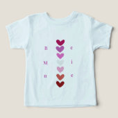 Be Mine Minimal Heart Stack Valentine T-Shirt (デザイン正面)