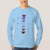Be Mine Minimal Heart Stack Valentine T-Shirt Tシャツ (正面)