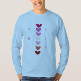 Be Mine Minimal Heart Stack Valentine T-Shirt Tシャツ