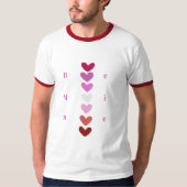 Be Mine Minimal Heart Stack Valentine T-Shirt Tシャツ (正面)