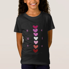 Be Mine Minimal Heart Stack Valentine T-Shirt Tシャツ