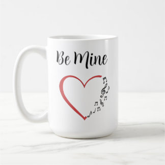 Be Mine Music Heart コーヒーマグカップ