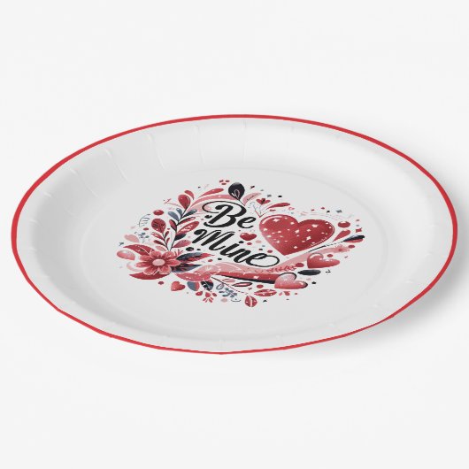 Be Mine Paper Plate ペーパープレート (アングル)