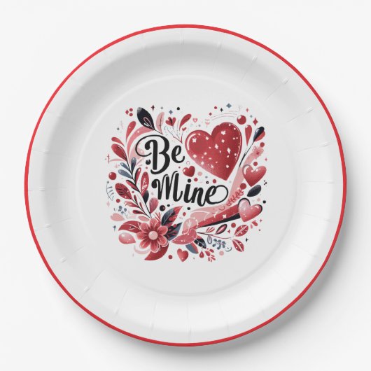 Be Mine Paper Plate ペーパープレート (正面)