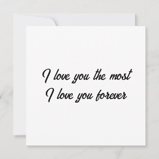 Be Mine Personalized Flat Card (裏面)