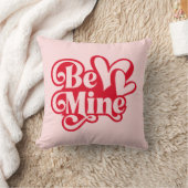 Be Mine Personalized Romantic Retro Pink クッション (ブランケット)