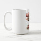  Be Mine Pug with Heart Balloons コーヒーマグカップ (左)