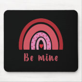 Be Mine Rainbowハートバレンタインデー マウスパッド (正面)