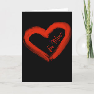 Be Mine Red Valentineのハートオン・ブラック シーズンカード