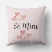 Be Mine Romantic Blush Pink Valentine クッション (裏面)