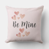 Be Mine Romantic Blush Pink Valentine クッション (正面)