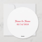 "Be Mine, sayYes"ラブアローパーソナライズされた シーズンカード (裏面)