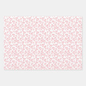 Be Mine Script with赤いハートValentines Day ラッピングペーパーシート (正面2)