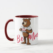 Be Mine Sign Mug, Sweet Valentines Day Romantic マグカップ (左)