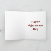 Be Mine Sock Monkeyハッピーバレンタインデーカード シーズンカード (内部)