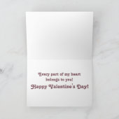 Be Mine Solar-dyed Crocheted Hearts Valentine Card カード (内部)