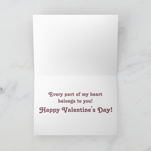 Be Mine Solar-dyed Crocheted Hearts Valentine Card カード (内部)