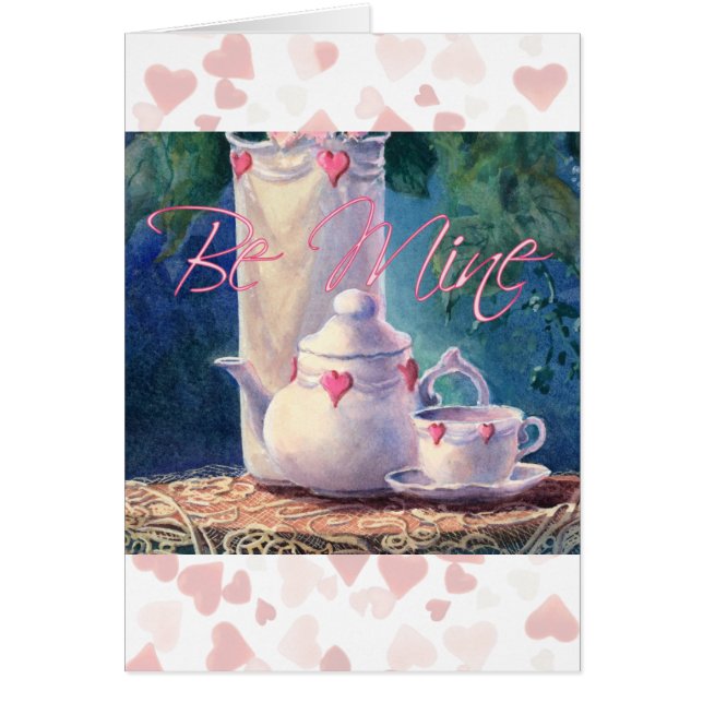 BE MINE TEAPOTカップ&ハートby SHARON SHARPE (正面)