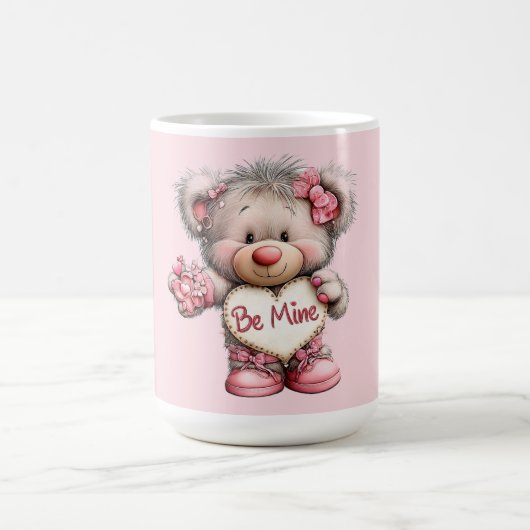  Be Mine Teddy with Heart Bouquet コーヒーマグカップ (中央)