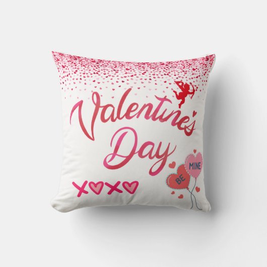 Be Mine Throw Pillow クッション (正面)
