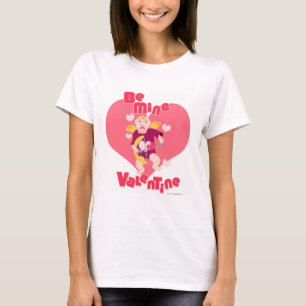 Be Mine Valentineかわいい漫画の愛のスローガン Tシャツ