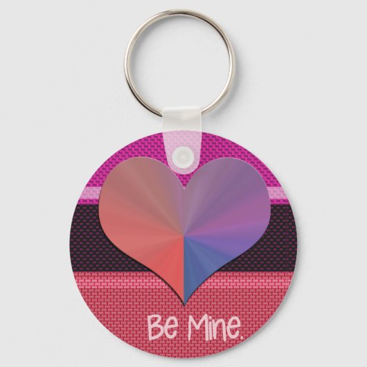 Be Mine Valentine反射ハート キーホルダー (正面)