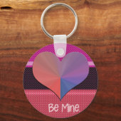 Be Mine Valentine反射ハート キーホルダー (正面)