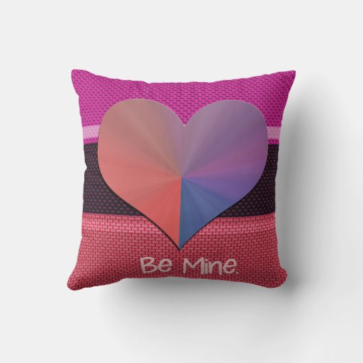 Be Mine Valentine反射ハート クッション (裏面)