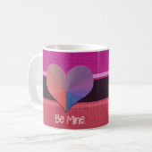 Be Mine Valentine反射ハート コーヒーマグカップ (正面左)