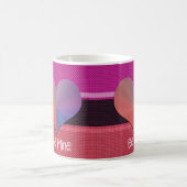 Be Mine Valentine反射ハート コーヒーマグカップ (中央)