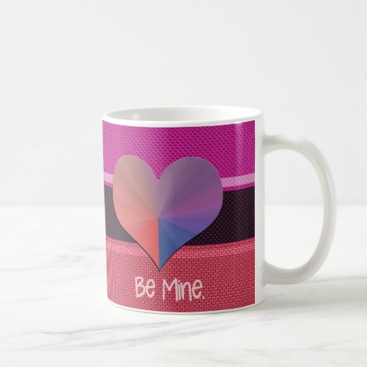 Be Mine Valentine反射ハート コーヒーマグカップ (右)