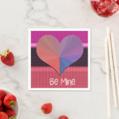 Be Mine Valentine反射ハート スタンダードカクテルナプキン (インサイチュ)