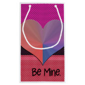 Be Mine Valentine反射ハート スモールペーパーバッグ (裏面)