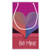 Be Mine Valentine反射ハート スモールペーパーバッグ (裏面)