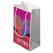 Be Mine Valentine反射ハート スモールペーパーバッグ (正面アングル)
