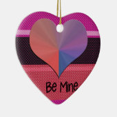 Be Mine Valentine反射ハート セラミックオーナメント (右)