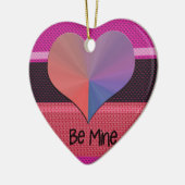 Be Mine Valentine反射ハート セラミックオーナメント (左)